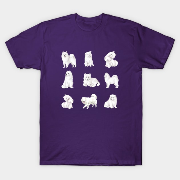 Samoyed Pattern T-Shirt by Dreamy Feminine